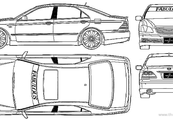 Toyota Crown (2002) - Toyota - drawings, dimensions, pictures of the car