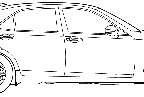 Toyota Crown (2013) - Тойота - чертежи, габариты, рисунки автомобиля