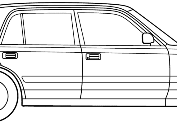 Toyota Crown Comfort (2013) - Тойота - чертежи, габариты, рисунки автомобиля