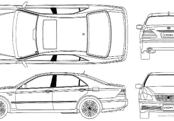 Toyota Crown Royal Saloon (2005) - Toyota - drawings, dimensions, pictures of the car