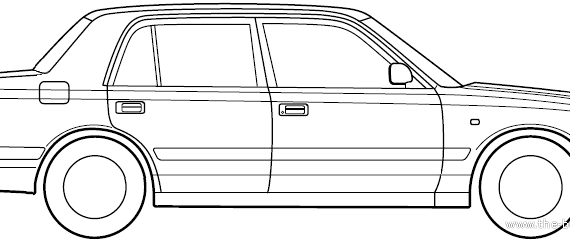 Toyota Crown Sedan (2012) - Тойота - чертежи, габариты, рисунки автомобиля