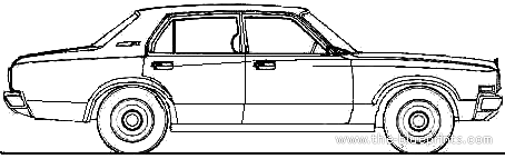 Toyota Crown Super 2600 (1975) - Тойота - чертежи, габариты, рисунки автомобиля