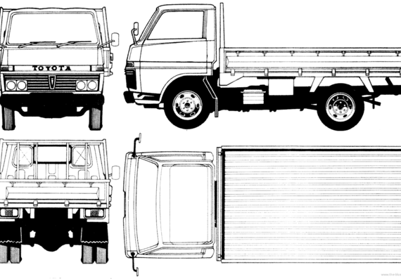 Toyota Dyna (1982) - Тойота - чертежи, габариты, рисунки автомобиля
