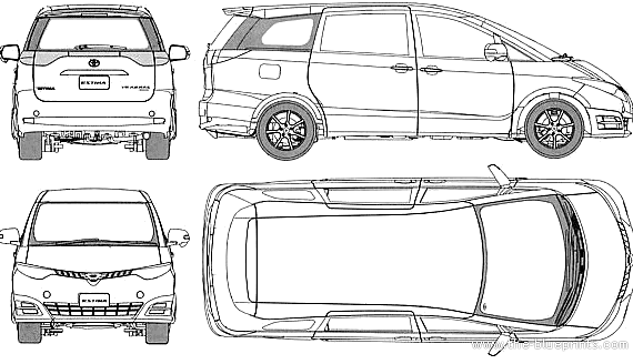 Toyota Estima Aeras G Package (2001) - Toyota - drawings, dimensions, pictures of the car