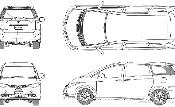 Toyota Estima GX - Toyota - drawings, dimensions, pictures of the car