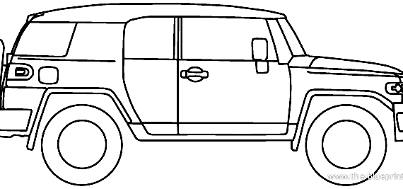 Toyota FJ Cruiser AU (2012) - Тойота - чертежи, габариты, рисунки автомобиля