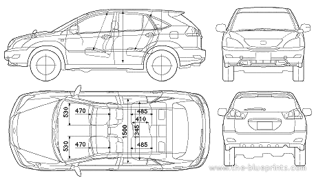 Toyota Harrier (Lexus RX330) (2005) - Toyota - drawings, dimensions, pictures of the car