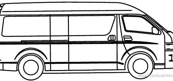 Toyota Hiace AU (2012) - Тойота - чертежи, габариты, рисунки автомобиля