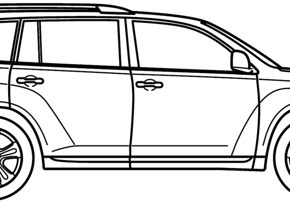 Toyota Highlander (2013) - Тойота - чертежи, габариты, рисунки автомобиля