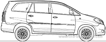 Toyota Innova VD 7-seater AD (2009) - Тойота - чертежи, габариты, рисунки автомобиля