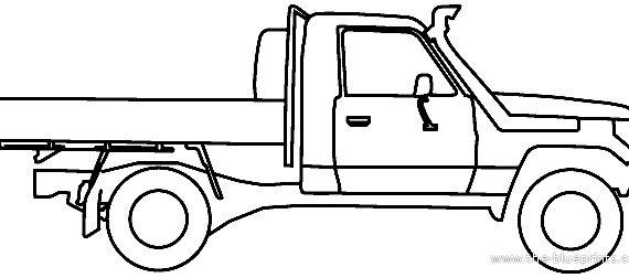 Toyota Land Cruiser 70 AU (2012) - Тойота - чертежи, габариты, рисунки автомобиля