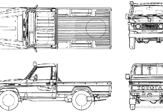 Toyota Land Cruiser 75 Pick-up (1996) - Toyota - drawings, dimensions, pictures of the car