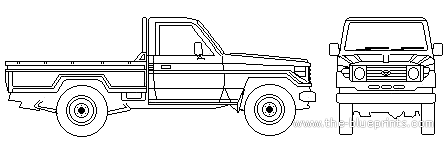 Toyota Land Cruiser 78 Pick-up (2004) - Toyota - drawings, dimensions, pictures of the car