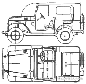 Toyota Land Cruiser FJ25 Canvas Top (1959) - Toyota - drawings, dimensions, pictures of the car