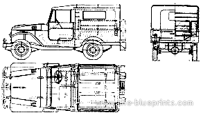 Toyota Land Cruiser FJ28 - Тойота - чертежи, габариты, рисунки автомобиля
