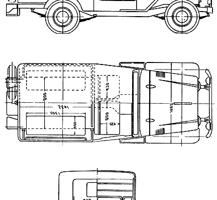 Toyota Land Cruiser FJ28KB (1955) - Toyota - drawings, dimensions, pictures of the car