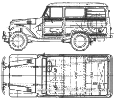 Toyota Land Cruiser FJ28VA (1959) - Toyota - drawings, dimensions, pictures of the car