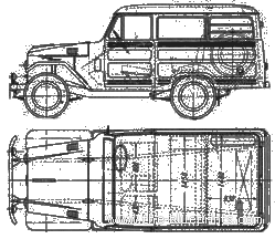 Toyota Land Cruiser FJ28 2-Door Station Wagon (1959) - Toyota - drawings, dimensions, pictures of the car