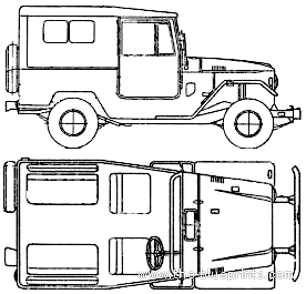 Toyota Land Cruiser FJ40L Soft top - Toyota - drawings, dimensions, pictures of the car