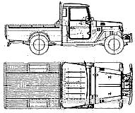Toyota Land Cruiser FJ45 Pick-up (1980) - Тойота - чертежи, габариты, рисунки автомобиля