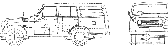 Toyota Land Cruiser FJ55V Station Wagon (1978) - Тойота - чертежи, габариты, рисунки автомобиля
