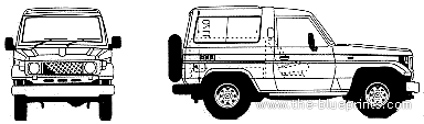 Toyota Land Cruiser HJD74 (1998) - Toyota - drawings, dimensions, pictures of the car