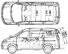 Toyota Lite Ace (2006) - Тойота - чертежи, габариты, рисунки автомобиля