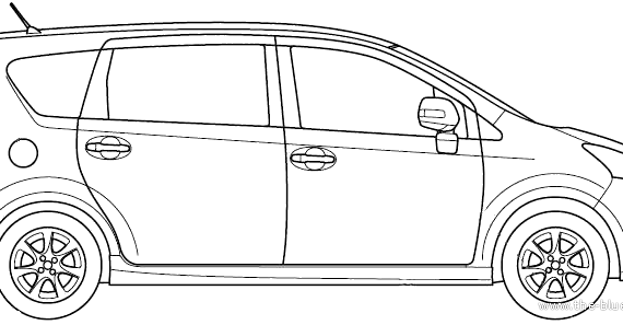 Toyota Passo Sette (2012) - Тойота - чертежи, габариты, рисунки автомобиля