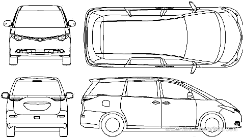 Toyota Previa (2007) - Toyota - drawings, dimensions, pictures of the car