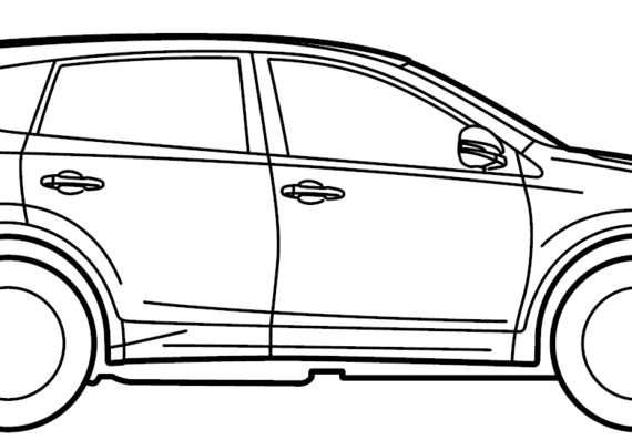 Toyota RAV4 (2013) - Тойота - чертежи, габариты, рисунки автомобиля