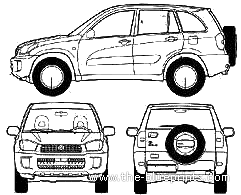 Toyota RAV4 5-Door - Тойота - чертежи, габариты, рисунки автомобиля