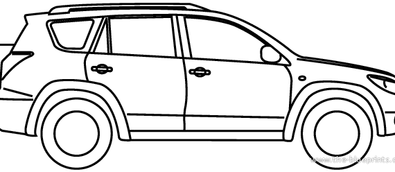 Toyota RAV4 AU (2012) - Тойота - чертежи, габариты, рисунки автомобиля
