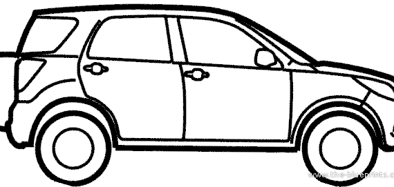 Toyota Rush (2012) - Тойота - чертежи, габариты, рисунки автомобиля