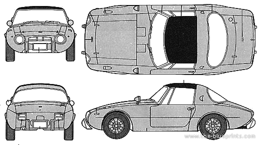 Toyota S800 - Тойота - чертежи, габариты, рисунки автомобиля