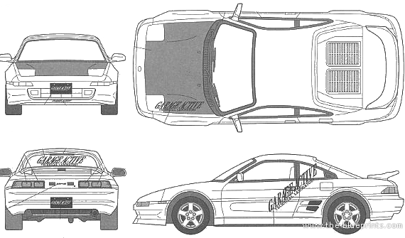 Toyota SW20 MR2 Garage Active - Тойота - чертежи, габариты, рисунки автомобиля