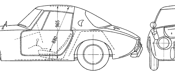 Toyota Sports 800 (1963) - Toyota - drawings, dimensions, pictures of the car