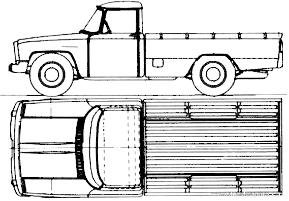 Toyota Stout (1966) - Тойота - чертежи, габариты, рисунки автомобиля