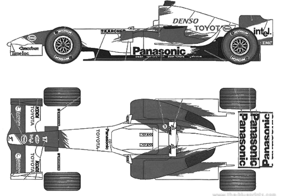 Toyota TF105 - Toyota - drawings, dimensions, pictures of the car
