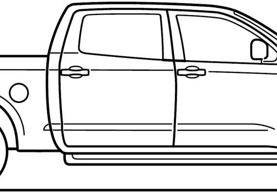 Toyota Tundra 2014 (2014) - Тойота - чертежи, габариты, рисунки автомобиля