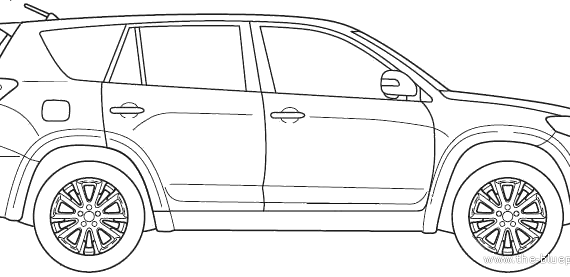 Toyota Vanguard (2012) - Тойота - чертежи, габариты, рисунки автомобиля