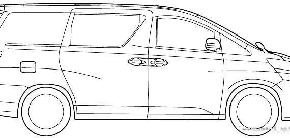 Toyota Vellfire (2012) - Тойота - чертежи, габариты, рисунки автомобиля