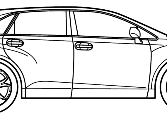 Toyota Venza (2013) - Тойота - чертежи, габариты, рисунки автомобиля