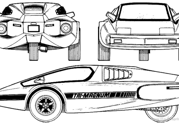 TriMagnum Honda Goldwing 1500 - Разные автомобили - чертежи, габариты, рисунки автомобиля
