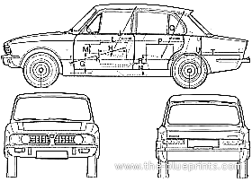 Triumph 1500 (1969) - Триумф - чертежи, габариты, рисунки автомобиля