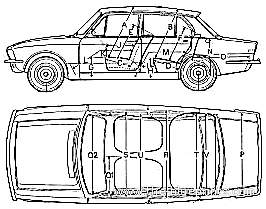 Triumph Dolomite (1978) - Триумф - чертежи, габариты, рисунки автомобиля