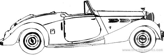 Triumph Dolomite Roadster (1938) - Triumph - drawings, dimensions, pictures of the car