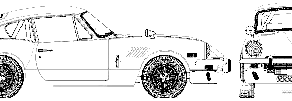 Triumph GT6 - Триумф - чертежи, габариты, рисунки автомобиля
