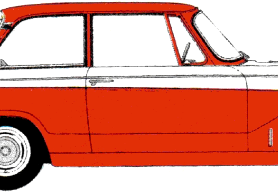 Triumph Herald (1963) - Триумф - чертежи, габариты, рисунки автомобиля