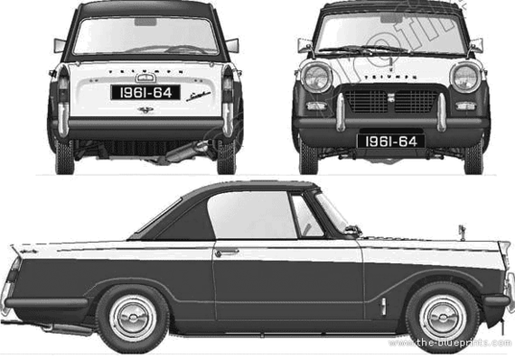 Triumph Herald Coupe 948cc (1959) - Triumph - drawings, dimensions, pictures of the car