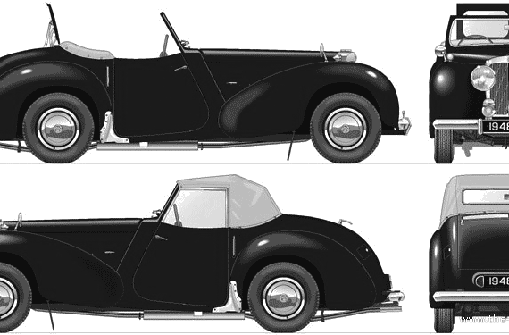 Triumph Roadster 2000TR (1950) - Triumph - drawings, dimensions, pictures of the car